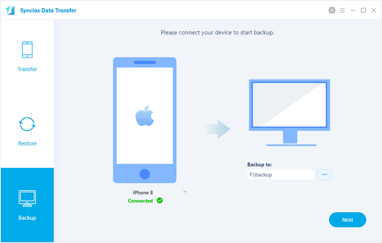 Backup device to pc